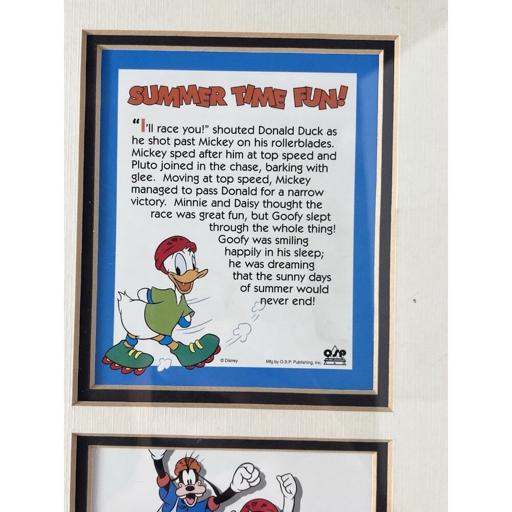 Disney Print "Summer Time Fun" Collector's Edition 16”x14" Framed - Picture 2 of 11